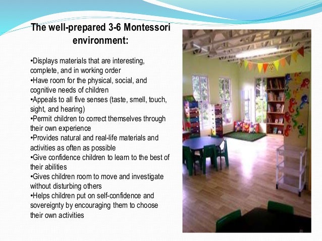 maria montessori prepared environment essay